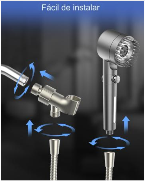 Cabezal De Ducha De Alta Presión + 3 Filtros